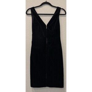 FRAME Atelier Black Velvet Full Front Zip Sleeveless Mini Dress Women’s XS